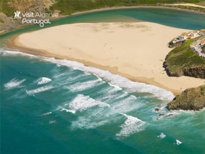 picture from the air at Praia de Odeceixe