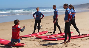 surf lessons group
